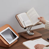 Black Walnut Solid Wood Reading Rack Adjustable Rotating Children's Reading Artifact IPad Bracket - WOOD KONG
